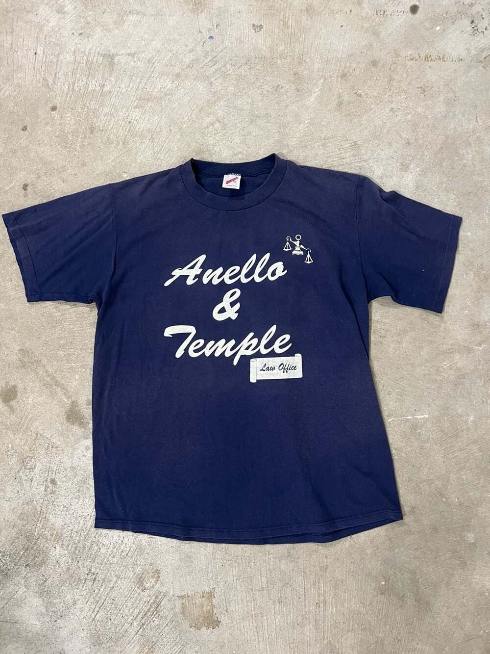 Vintage 90s Anello & Temple Law Office Sun Faded Single Stitch Tee USA